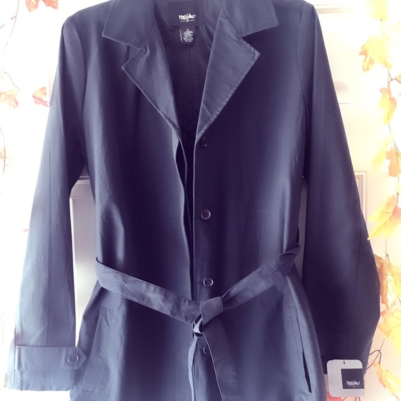 MOSSIMO Black Trench Coat🌼 - Picture 9 of 16